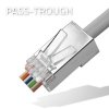 Qoltec Wtyk przelotowy złącze RJ45 | CAT6 | FTP | Pass Through |  Pozłacane styki | 100 sztuk